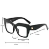 Occhiali da sole alla moda Montature per occhiali da lettura quadrati Occhiali da vista 2021 montatura spessa da donna oversize Clear1337O