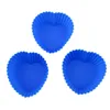 6PCS/Lot Soft heart shape Silicone Cake Mold High Quality 75mm 9g Muffin Chocolate Mold Cupcake Liner Baking Cup Mold Promotion