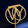 2022 donne designer orecchini a cerchio moda donna 5 cm cerchio semplice orecchino d'oro gioielli di lusso designer orecchini orecchini cerchi 22212S