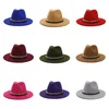 Men Women Jazz Hat Formal Hats wide Brim Cap Panama cap Felt Fedora caps Lady Woman Trilby Chapeau lovers Winter Fashion Accessories NEW