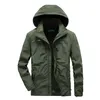 Mäns Windbreaker Jackor Höst Vattentät Militär Hooded Vattentät Vindbrytare Casual Coat Man Kläder Vår Män 220301