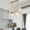 Modernt färgat glas LED-ljuskrona Ljus Fashion Color Candelier Creative Bedroom Personlighet Dining Room Living Room Pendant Lampor