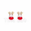 12 stili Orecchini di ciondoli di Natale Orecchini dell'albero Orecchini a goccia in lega di olio Orecchino a perno Campane Fiocco di neve Orecchini di Natale favore del partito T2C5299
