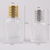 ホット2019 30ml 50mlの香水の空の瓶の澄んだガラス走行スプレーボトルの金の銀の蓋LX3483