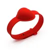 Amour Coeur Désinfectant Pour Les Mains Bracelet Silicone Distributeur De Savon Liquide Bracelet Squeeze Portable Étanche Enfants Bracelets Nouveau 1 6lc G2