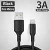 Tipo suave Silicone Líquido Cabo 3A Micro USB C Para Samsung S10 S20 Huawei redmi Moblie carregador do telefone TypeC cabo USB C Cord