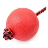 16.53 inch Solid Rubber Dog Chew Training Ball Toys Tooth Cleaning Chew Ball Puppy Pet Play Training Chewing Toy With Rope