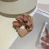 Kadınlar Kravatlar Güzel Aşk Kalp Kız Scrunchie Mujer Şapkalar Kafa Kurdele Saç Aksesuarlar için Koreli Elastik Kawaii Saç Bantları