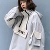 Multi Pocket Stormsuit Hiphop Casual Sching Half Zip z kapturem kobiet ubrania męskie męskie ubrania zabytkowe kurtka japońska streetwear 220124