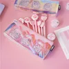 Leuke Laser Melkfles Etui Iriserende Laser Schattig Transparant Patroon Schoolbenodigdheden Kawaii Briefpapier Kinderen Prijs Supply293r