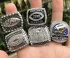 5PCS 2015 2016 2017 2018 2019 Fantasy Football Team Champions Championship Ring med trälåda set souvenir män fan gåva 2020