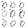 Gioielli in acciaio inossidabile Spinner Ring per donna Anelli a fascia da uomo Fidget Moon Star Celtic Stress Relieving Ampia promessa di matrimonio