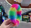 Autumn and winter new plush hairbands rainbow color children adult sell cute cartoon headbands