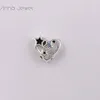 925 Sterling Silver jewelry making kit jewlary DIY charm pandora style Thankful Heart & Stars bracelet gifts for women men chain bead cool necklace pendant 799527C01