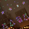 Weihnachtsdekorationen 3,5 m Stern Mond Vorhang Licht Girlande String Fairy Lichter Muti-Farbe im Freien für Zuhause Hochzeit Party Jahr Dekor