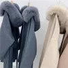 Marka Słynne Eleganckie Damskie Prawdziwe Kaszmirowe Płaszcz Wełny Kobiety Luksusowy Modny Femininelin Coat Casacos Kobiet Odzież Odzież LJ201110