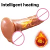 NXY Dildos Automatisk teleskopisk uppvärmning Dildo Vibrator G Spot Massage Swing Stora realistiska penis Sexleksaker för kvinnor Produkter 0121