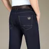 Frühling Herren Stretch Business Schwarz Blau Jeans Klassische Stil Mode Lässig Lose Fit Denim Hosen Männliche Marke Hosen 201111