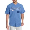 Niestandardowy jasnoniebieski biały-royal-009 autentyczny koszulka baseballowa