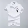 2022luxury Casual Mens T-shirt Andningsbar Polo Wear Designer Kortärmad T-shirt 100% bomull Högkvalitativ grossist svartvitt Storlek M-3XL # ZO30