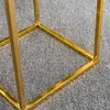 Decorazione per feste Matrimonio in oro 4 pezzi / set Puntelli posizionati geometrici in ferro Piombo stradale T Station Forniture Rettangolo Plinto