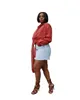 Designer Womens V Neck Shirt Nightclub Solid Color Folds Pleated Tops Deep V-Belt dragkedja Casual Blus Silk