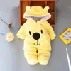 girl cartoon bear boy clothes thickened jumpsuit cute Baby newborn winter clothing 201105205B9677732