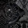 Punk rock homens botas de couro preto sapatos de tornozelo lace up metal decoração personalidade mens shoes 20116