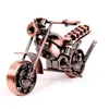 VILEAD 14 cm moto modèle rétro moteur Figurine métal décoration à la main fer moto accessoire Vintage décor à la maison enfant jouet 220115