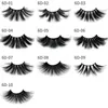 Top 6D 25mm Eyelashes 100% Volume Natural Cabelo Longo 3D Mink Falso Eyelashes Extensão Falso Lash Maquiagem Mink Eyelashes Pack 50 Pares