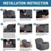 Rödvin Vattentät elastisk vilstolsstol täcker all-inclusive massage soffa soffa för vardagsrum 13 färger LJ201216