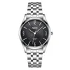 Watchsc-Nuevos relojes de estilo deportivo Generous Watch simples y coloridos (pulsera de acero plateada)