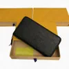 High quality men's and women's wallets Bags long short single zipper embossed leather wallet purses presbyopic Card Hold241B