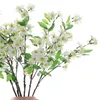 Fake Apple Blossom (3 Stems/Piece) 25.2" Length Simulation Cherry for Wedding Home Decorative Artificial Flowers