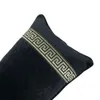 Vintage Mode Zwart Fluwelen Kant Taille Kussensloop Home Deco Sofa Auto Chair Lumbalis Living Cushion Cover Sell By Piece 30x50cm 201123