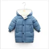 2021 Nya Barn Down Coat Höst Vinter Boys Tjejer Bomull-Padded Parka Coats Tjockna Varma Lång Jackor Kids Outwear