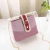 Japón y moda de Corea del Sur bolso para niños y madres bolso de cadena de gelatina transparente de PVC bolso de mensajero de un solo hombro para mujer 034