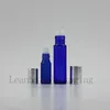 Botella enrollable de vidrio azul de 10 ml, envases cosméticos vacíos, botellas de bolas de rodillo de perfume de vidrio al por mayor, viales vacíos de aceite esencial