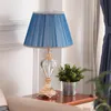 Современный настольный лампы Crystal Blue Beedse Led Desk Light Luxury Декоративные для дома Фойе Кровать Офис Офис Отель Исследование