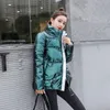 2020 nieuwe winter donsjack vrouwen korte mode casual witte eendendons vrouwelijke jas winter warme effen kleur losse uitloper B0744