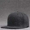 Adult Top Quality Wool Felt Snapback Caps Winter Hip Hop Bboy Flat Peaked Cap Solid Skateboard Hat Men Woolen Baseball Hats 201026