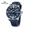 New 2020 Reef Tiger/RT Super Luminous Dive Watches Mens Blue Dial Analog Automatic Watches Nylon Strap reloj hombre RGA3035 T200324