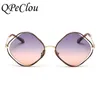 Sonnenbrille QpeClou 2021 Vintage Kleine Raute Frauen Marke Designer Retro Metall Gradienten Sonnenbrille Männer feminino1