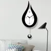 Gouttelettes d'eau Swing horloge murale design moderne style nordique salon horloges murales mode créative chambre silencieuse montre à quartz Y200109