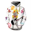 Fashion-Harajuku Czarny Kot Boże Narodzenie 3D Digital Print Streetwear Mens Sweter Hip Hop Kobiety Wyciągnij Boże Narodzenie sweter para