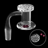 New Style Beveled Edge Quartz Banger 20mmOD Nail With Quartz Carving Spinner Carb Cap 2pcs Ruby Pearls For Dab Rig Water Bong9810290