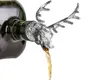 Zinc Alloy Creative Deer Head Wine Bottle Cork Pourer Stoppar Hjort Stag Vinhällare Aerator Bärkare Inredning