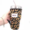 Återanvändbar Iced Coffee Cup Sleeve Neoprenisolerade ärmar kopp täckhållare Ideal för 30oz-32oz Tumbler Cup DHL