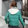 Design Winter Jacka Women Stand Collar Female Outwear Padded Short Coat Patchwork Ladies Parka Mujer Invierno 201126