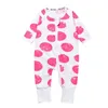 Baby rompers långa ärmar dubbel dragkedja bodysuit jumpsuit bomull tryck nyfödda pojkar och flickor spädbarn jumpsuits casual kläder m3997912904